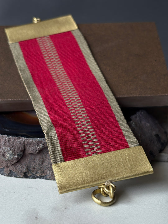 PULSERA MANTO DE HUASO ROJO - Cobre