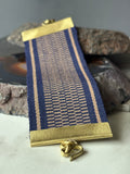 PULSERA MANTO DE HUASO AZUL - Cobre