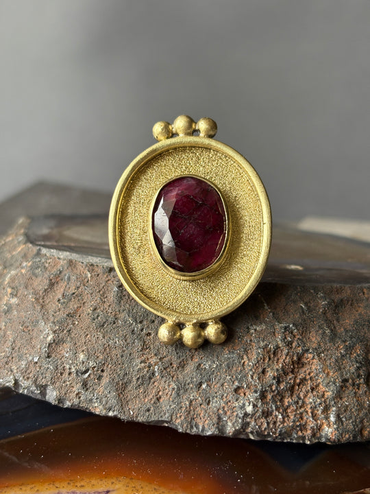 ANILLO REY RUBÍ - Bronce