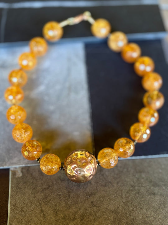 Collar Terra - Cobre y piedras