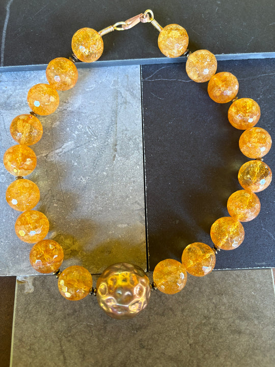 Collar Terra - Cobre y piedras