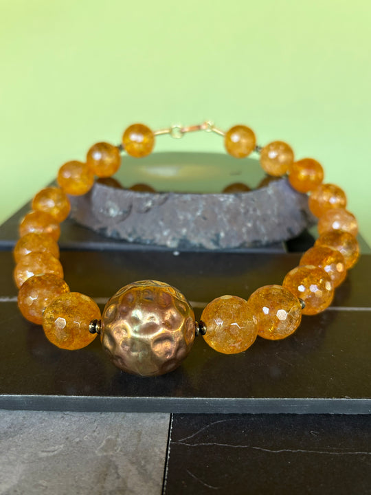 Collar Terra - Cobre y piedras