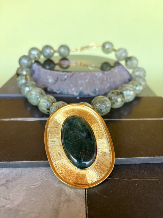 Collar Esencia Verde – Bronce