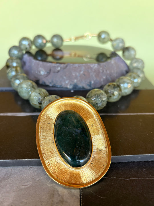 Collar Esencia Verde – Bronce