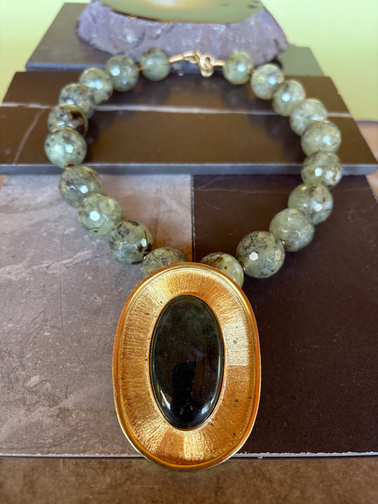 Collar Esencia Verde – Bronce