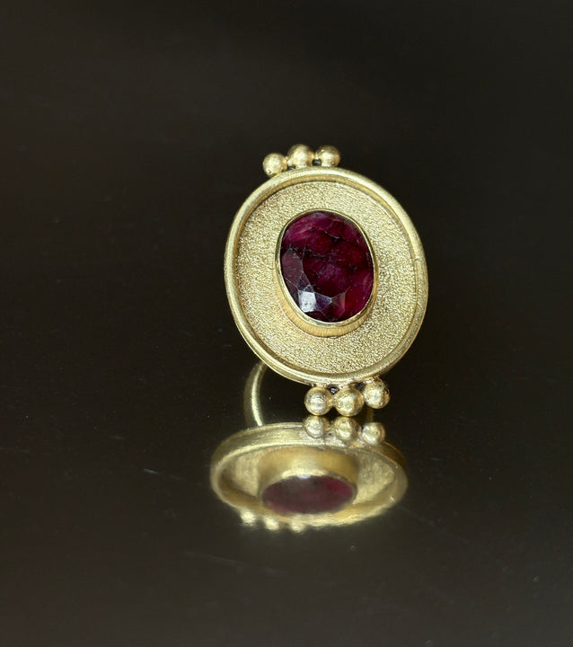 ANILLO REY RUBÍ - Bronce