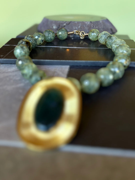 Collar Esencia Verde – Bronce