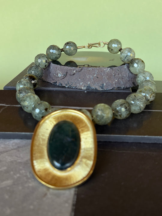 Collar Esencia Verde – Bronce