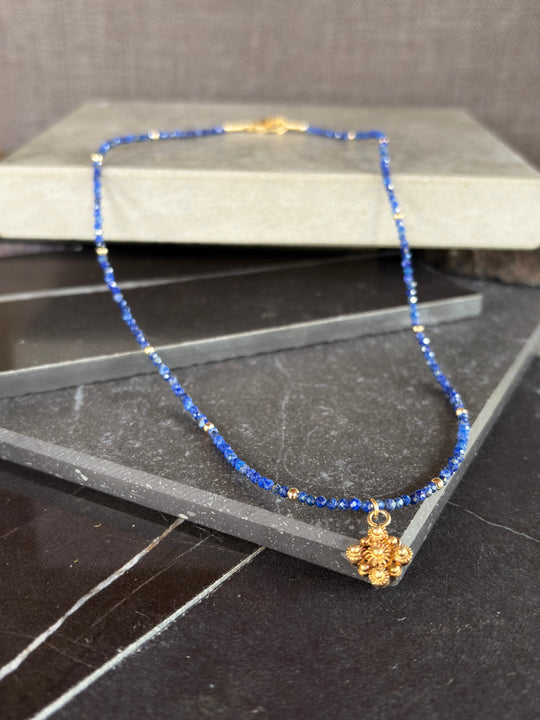 Collar Cielo Azul - Plata bañada en oro