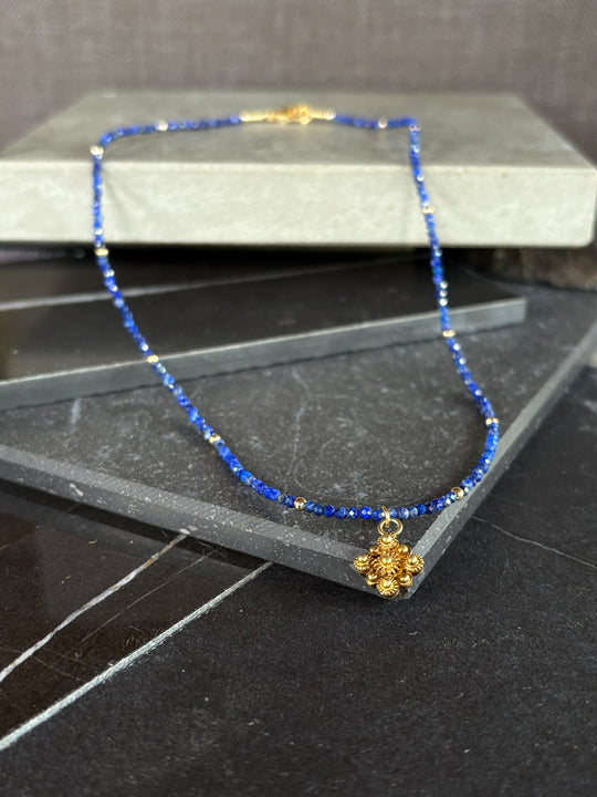 Collar Cielo Azul - Plata bañada en oro