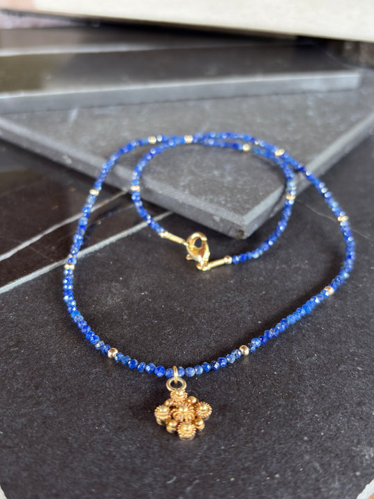 Collar Cielo Azul - Plata bañada en oro