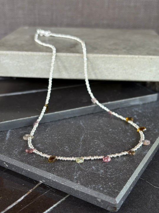Collar Gotas de Turmalina - Plata
