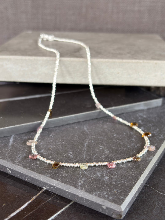 Collar Gotas de Turmalina - Plata