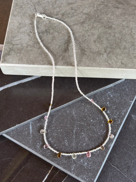 Collar Gotas de Turmalina - Plata