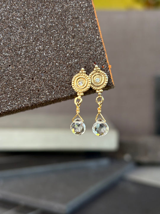 Aros Aurora Dorada - Plata bañada en oro