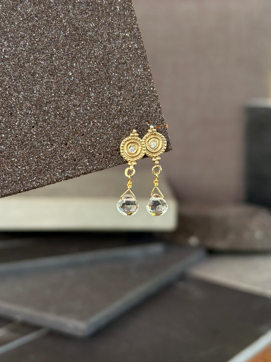 Aros Aurora Dorada - Plata bañada en oro