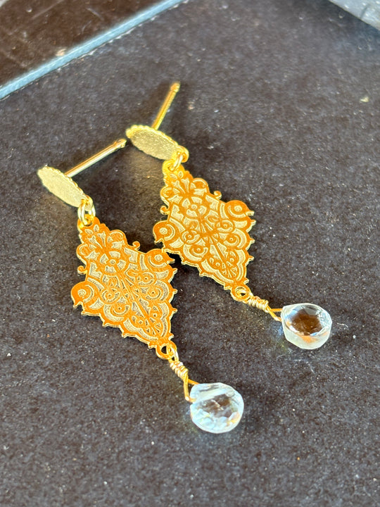 Aros Luz Serena - Plata bañada en oro