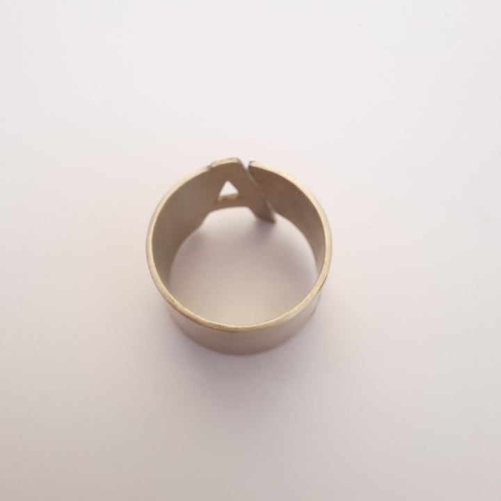 Anillo Letra A alpaca