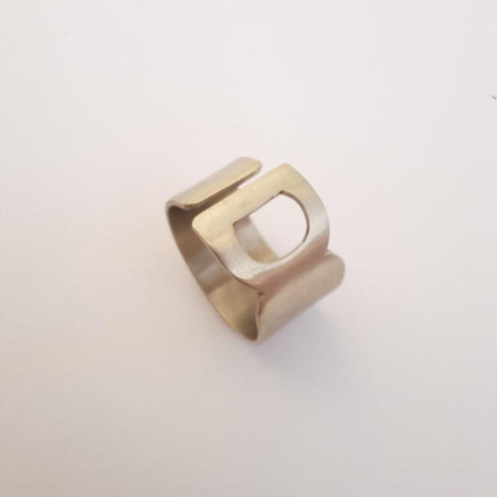 Anillo Letra D alpaca