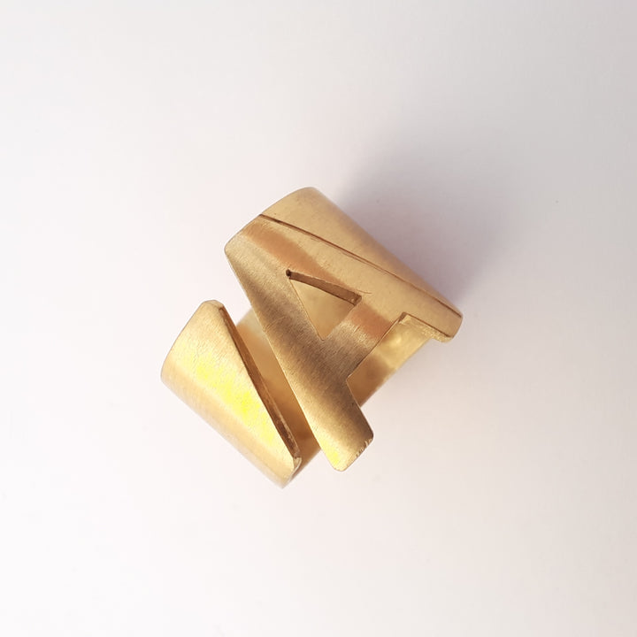 Anillo Letra A bronce