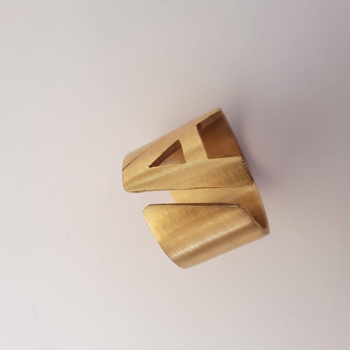 Anillo Letra A bronce