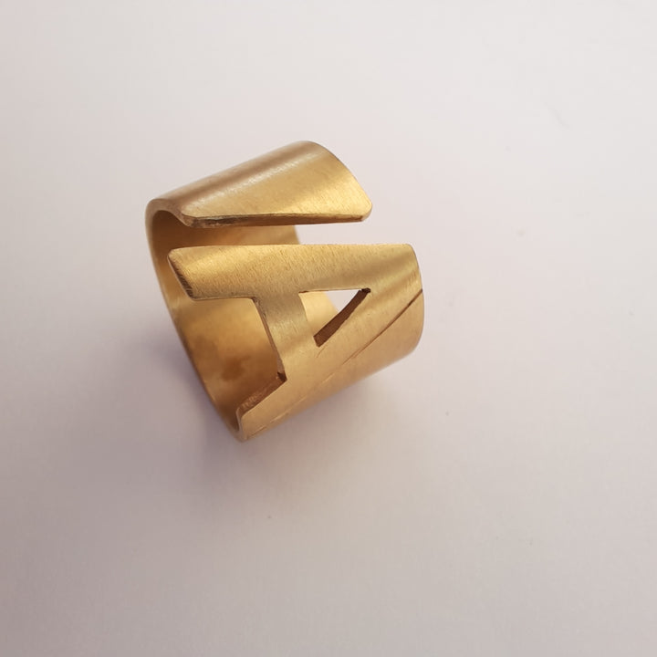Anillo Letra A bronce